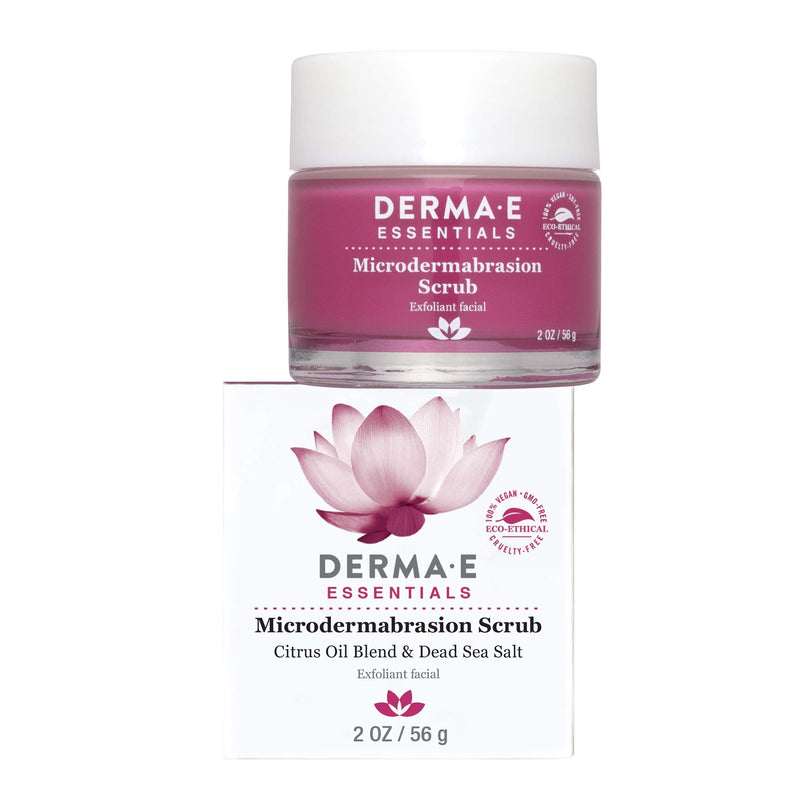 [Australia] - DERMA E Microdermabrasion Scrub with Dead Sea Salt & Citrus Essential Oils – Facial Exfoliating Scrub Smooths, Revitalizes and Renews – Ideal for Scars and Wrinkles, 2oz 