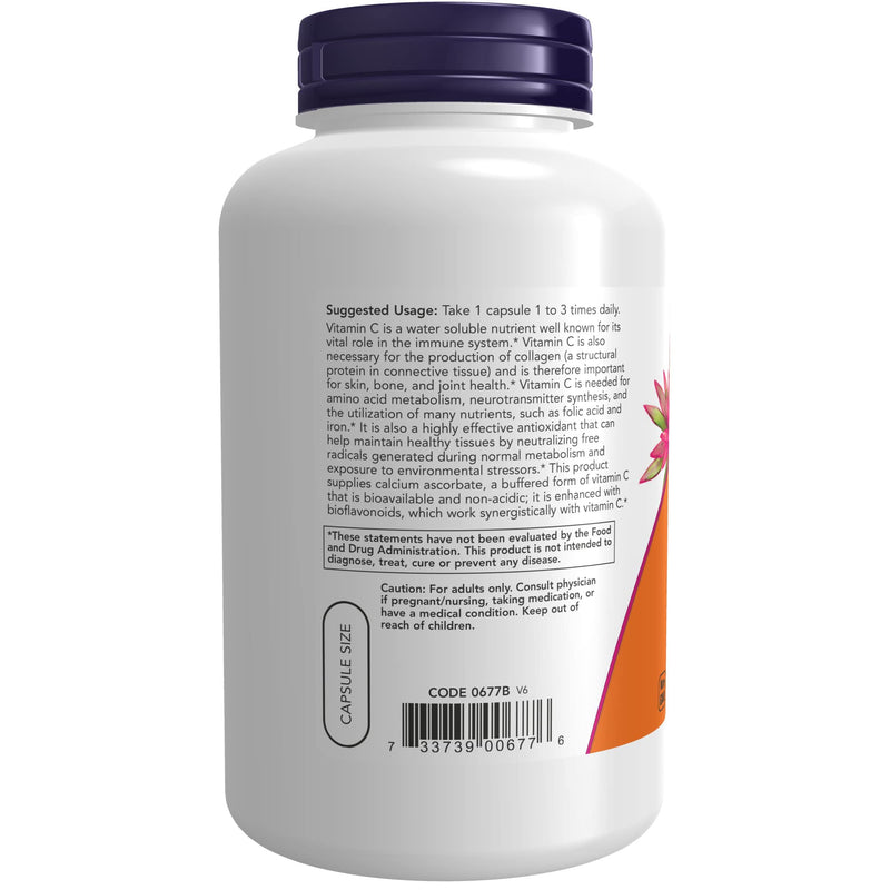 [Australia] - NOW Supplements, Vitamin C-500 Calcium Ascorbate, Antioxidant Protection*, 250 Veg Capsules 