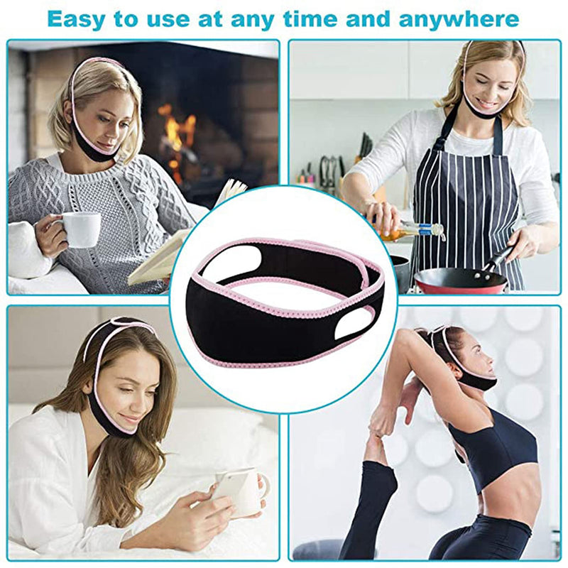 [Australia] - Anti Snoring Chin Strap,Anti Snore Belt Stop Snoring Aids,Naturally Effective Anti Snore Devices,Solution Snore Stopper for Men Women, Adjustable Stop Snoring Sleep Aid Suitable for Most Face Shapes 