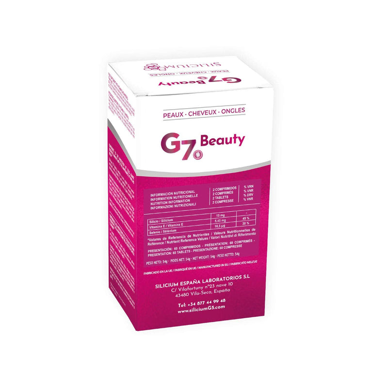 [Australia] - G7 Beauty. Cellular Antioxidant. Silica Enriched with Vitamin E and Selenium. Helps to Maintain The Health and Beauty of Skin, Hair and Nails. 60 Capsules. 