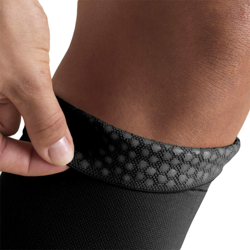 [Australia] - NuVein Medical Compression Stockings, 15-20 mmHg Support, Soft Comfort Microfiber, Thigh Length, Closed Toe, Black, X-Large 