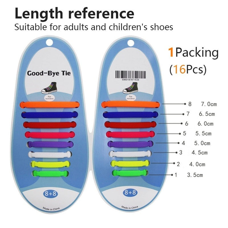 [Australia] - No Tie Laces for Kids and Adults, Elastic Laces for Trainers, Silicone Tieless Flat Shoelaces for Running Shoes 12pcs for KIDS Black 