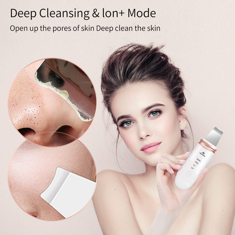 [Australia] - Skin Scrubber Skin Spatula Blackhead Remover Pore Cleaner Face Beauty Lifting Tool Comedones Extractor Facial Cleaner for Deep Cleansing With Two Silicone Case 