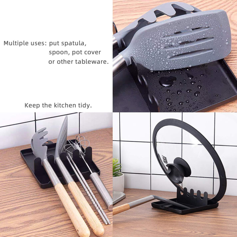 [Australia] - Lid and Spoon Rest - Dishwasher-Safe, Food-Grade 304 Stainless Steel Kitchen Utensil Rest for Pot lid, Spoons, Chopsticks, Spatula 