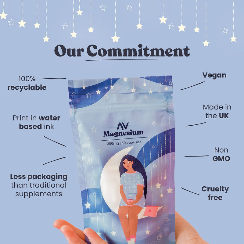[Australia] - Our Remedy Magnesium Capsules for Women � 200mg Magnesium Citrate for Fast & Effective Absorption � Made by Women, for Women! Natural, Vegan & Plastic Free! � 60 One-a-Day Tablets 