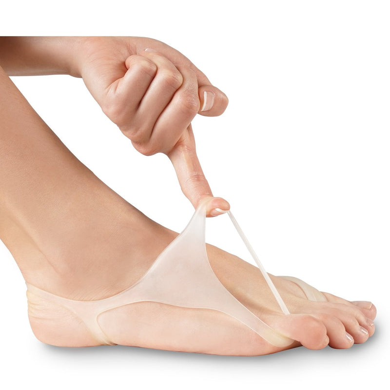 [Australia] - Soles Gel Bunion Pad and Toe Separator with Splint - Big Toe Straightener Helps Relieve Foot Pain - Hypoallergenic Silicone - One Size Fits All, White 