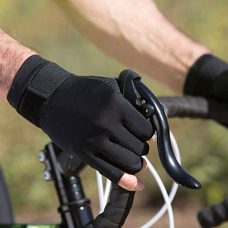 [Australia] - HENOTIC Copper Compression Gloves for Women Men, Wrist Reinforcement Fingerless Arthritis Compression Gloves for Relieving Carpal Tunnel Aches, Rheumatoid Pains, Joint Swell One Pair Small/Medium: 2 3/4"-3 1/2" 