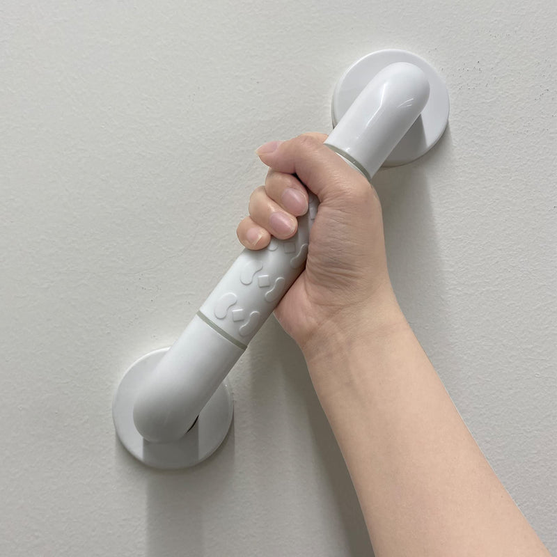 [Australia] - Bathroom Grab Rail with Anti-Slip Grip and Luminous Circles Bath Grab Handle Shower Grab Rail Safety Handle for Kids, Elderly, Disabled, 30cm White 30cm 