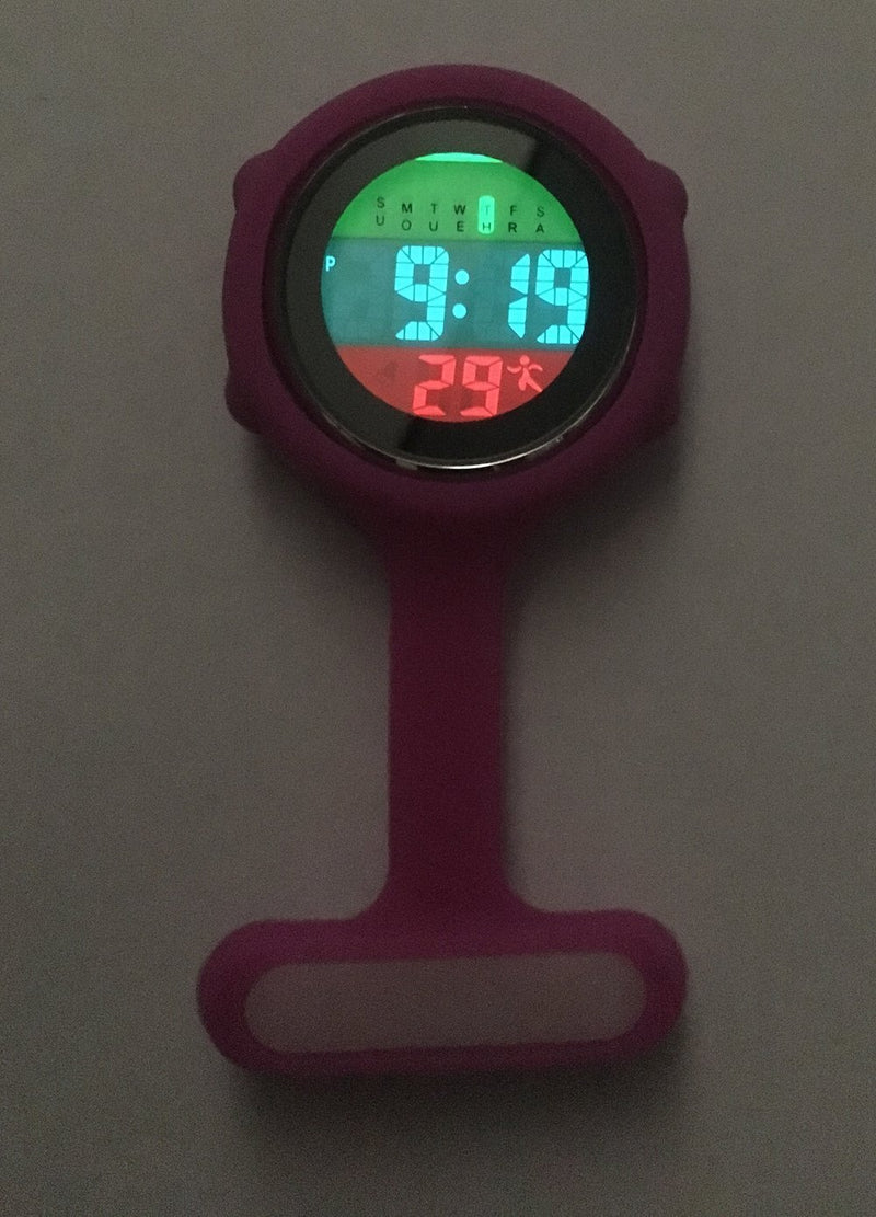 [Australia] - Pin On Women Digital Nurse Watches, Night Lights StopWatches,with Extra Bttery Pink 