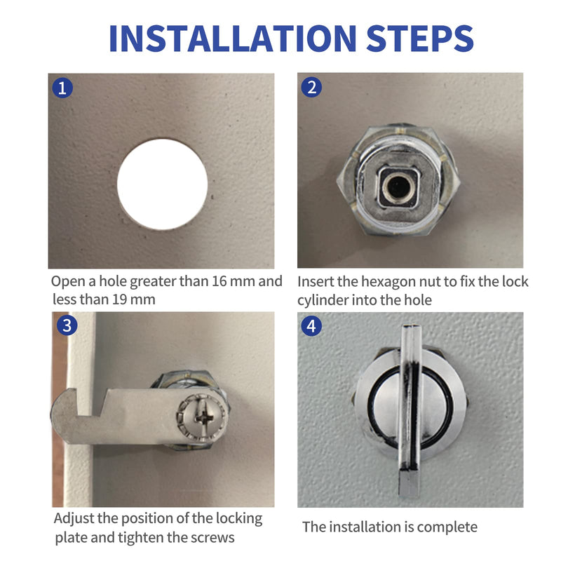 [Australia] - Thumb Operated Offset Cam Lock, 2-Pack 5/8 Inch Non-Locking Compartment Latch for Mounting in RV Compartment Door, Camper Storage Door, Cabinet Mailbox Drawer Keyless Replacement Lock 