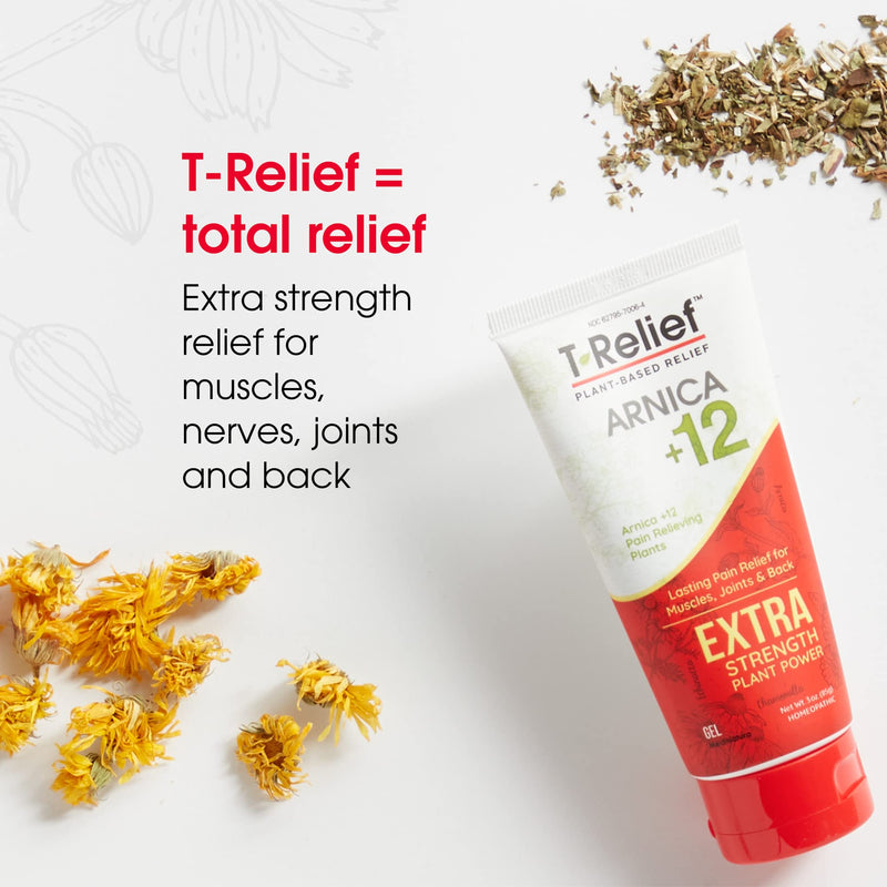 [Australia] - MediNatura T-Relief Extra Strength Pain Relief with Arnica + 12 Plant-Based Pain Relievers (3 Ounces Gel) 
