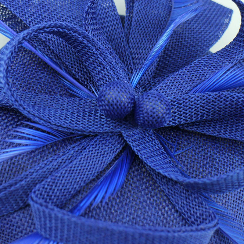 [Australia] - Fascinators Tea Party Hats for Women, Hat Flower Mesh Ribbons Feathers on a Headband and a Clip Headwear for Girls and Women Black+navy 