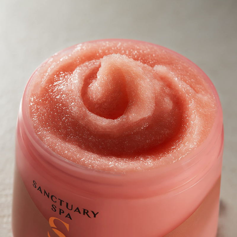 [Australia] - Sanctuary Spa Lily and Rose Salt Body Scrub, Exfoliating Pink Himalayan Salt with Vitamin E and Almond Oil, Vegan and Cruelty Free, 300g New Version 