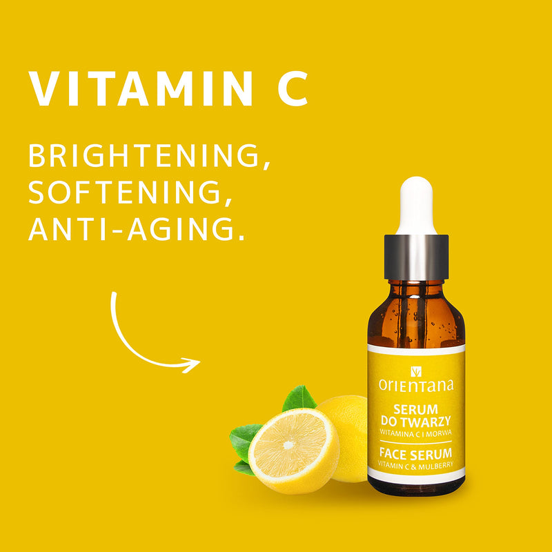 [Australia] - Orientana Bio Face Serum - Vitamin C & Mulberry ‚Äì Day and Night Natural Vegan Organic Anti Aging Moisturiser - Redness Pigmentation & Dark Spot Treatment - Hydrating Firming & Brightening Skin, 30ml 