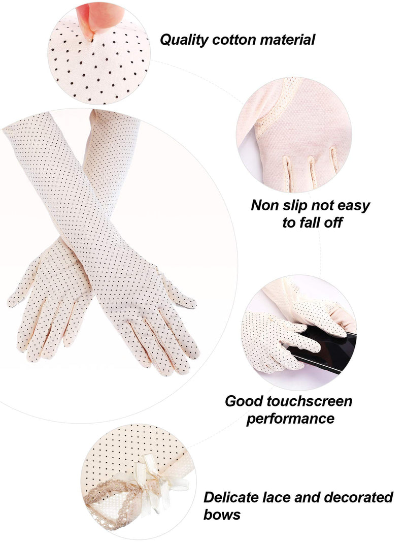 [Australia] - 2 Pairs Women UV Sun Protection Driving Gloves Touchscreen Arm Sun Block Gloves for Outdoor Sports Summer Supplies (Color Set 1) 