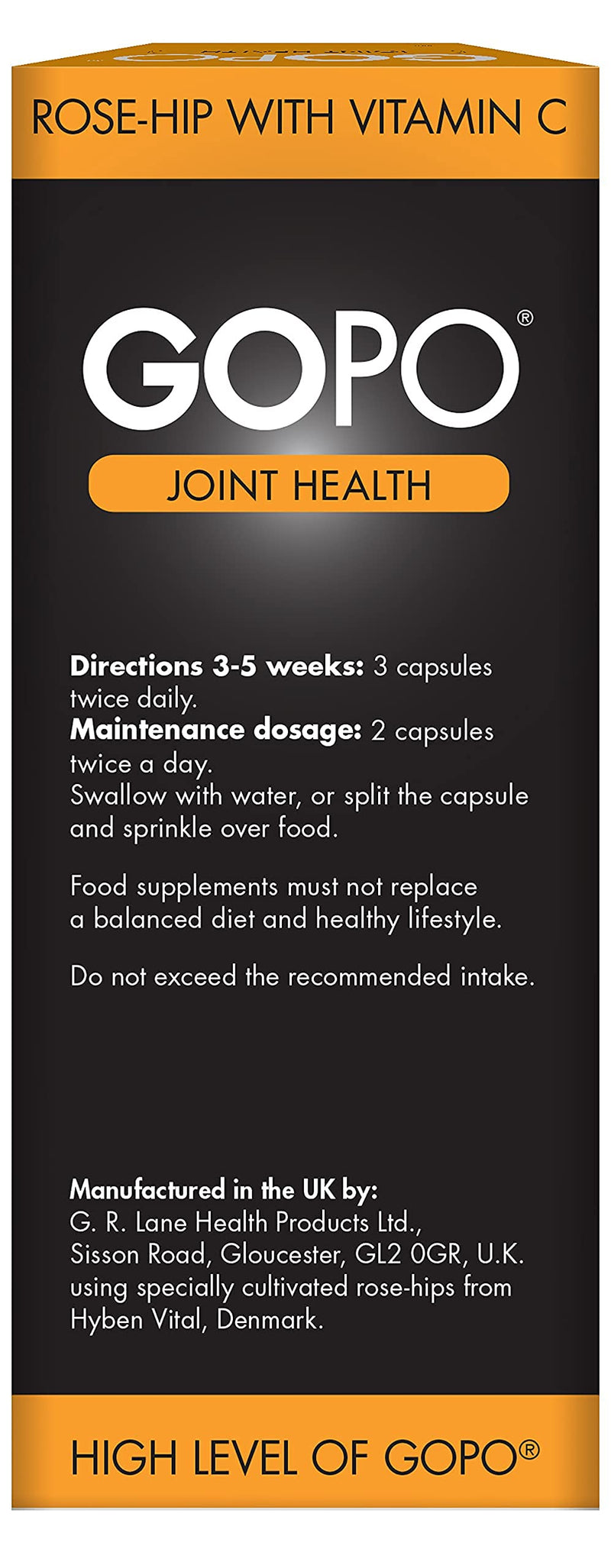 [Australia] - GOPO Joint Health 200 Capsules - Rose-Hip & Vitamin C - Helps maintain healthy & flexible joints 200 Count (Pack of 1) 
