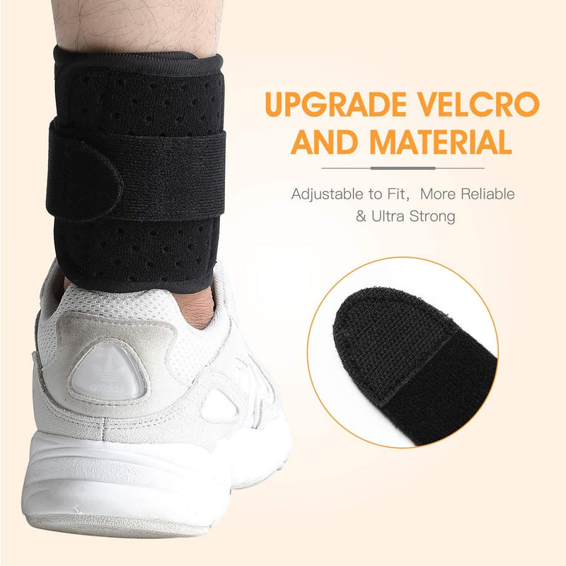 [Australia] - TENBON Ankle Support Drop Foot Brace Orthosis - Comfort Cushioned Adjustable Wrap Compression For Improved Walking Gait, Prevents Cramps Ankle Sprains 