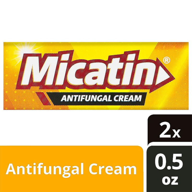 [Australia] - Micatin Antifungal Cream with Miconazole Nitrate 2%, Clinically Proven to Treat Athlete's Foot, Jock Itch, Ringworm and Foot Fungus, 0.5 oz, 2pk 