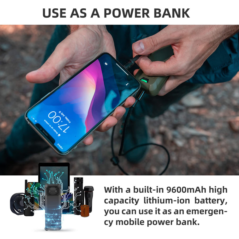 [Australia] - FLEXTAILGEAR Mosquito Repellent with 9600mAh Rechargeable Battery for Outdoors,Camping,Backpacker (No Mosquito Repellent Pads) Green 