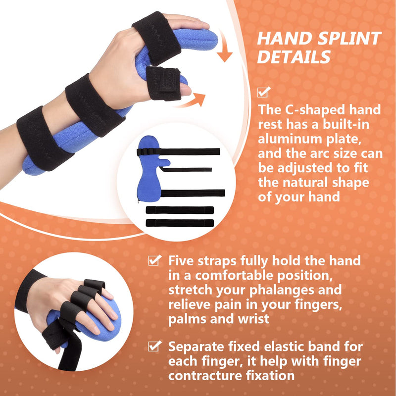 [Australia] - Resting Hand Splint, Functional Hand Brace, Wrist & Finger Night Immobilizer, Hand Support for Tendinitis, Arthritis, Carpal Tunnel Syndrome, Stroke Hand, Fit for Left and Right Hand L/XL 