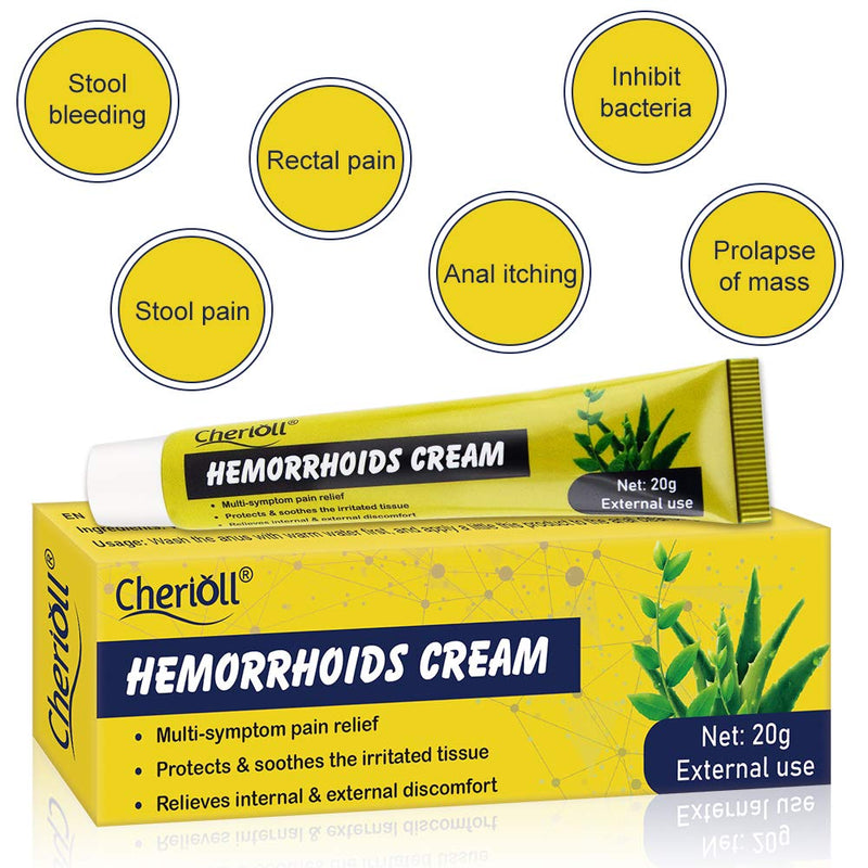 [Australia] - Hemorrhoid Cream, Hemorrhoids Ointment, Cream Maximum Strength Relief, Natural For Healing, for Hemorrhoids Fissures Bleeding, Natural Fast Pain Relief Cream 20g 20 g (Pack of 2) 