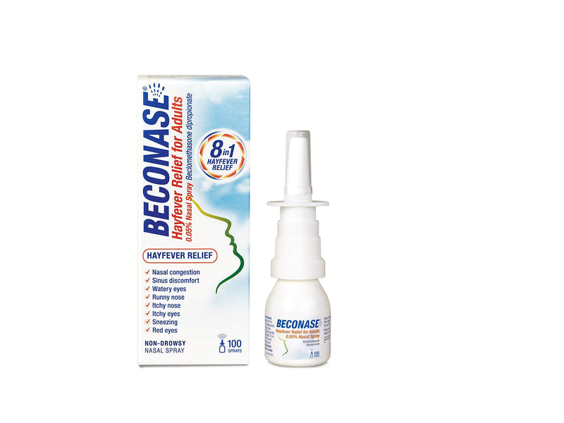 [Australia] - Beconase Hayfever Relief Nasal Spray - 8 in 1 Effective Relief for Allergy Symptoms - Non-drowsy - 100 Sprays,1 Count (Pack of 1) 