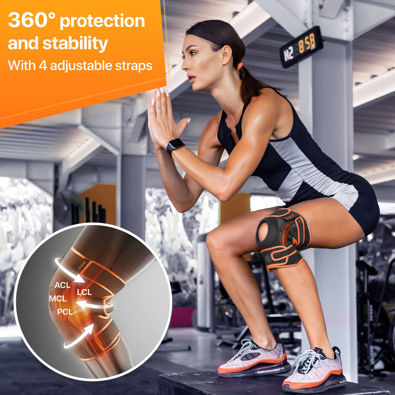 [Australia] - Dr. Brace ELITE Knee Brace with Side Stabilizers & Patella Gel Pads for Maximum Knee Pain Support and fast recovery for men and women-Please Check How To Size Video (Mars, Large) Mars 