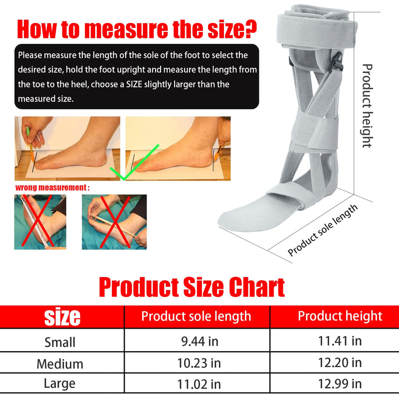 [Australia] - Medical Afo Foot Drop Brace Splint Ankle Foot Orthosis AFO Walking with Shoes or Sleeping for Men Women Stroke Hemiplegia Foot Drop Postural Correction Brace （Large-Left） Large-Left 