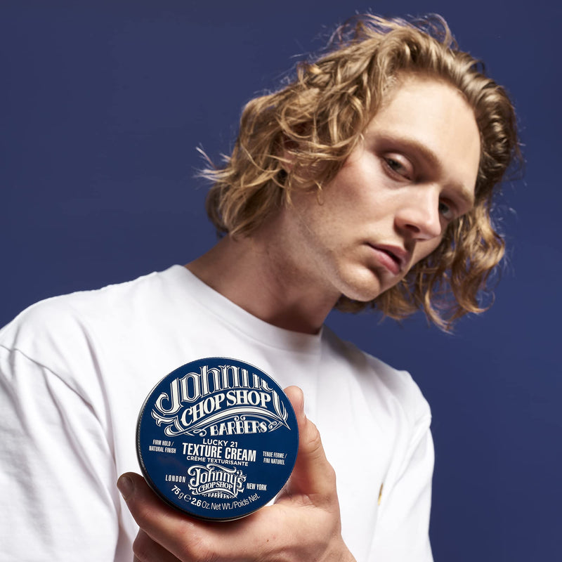 [Australia] - Johnny's Chop Shop - Lucky 21 Texturising Cream, Firm Hold Hair Styler (75g) Citrus 
