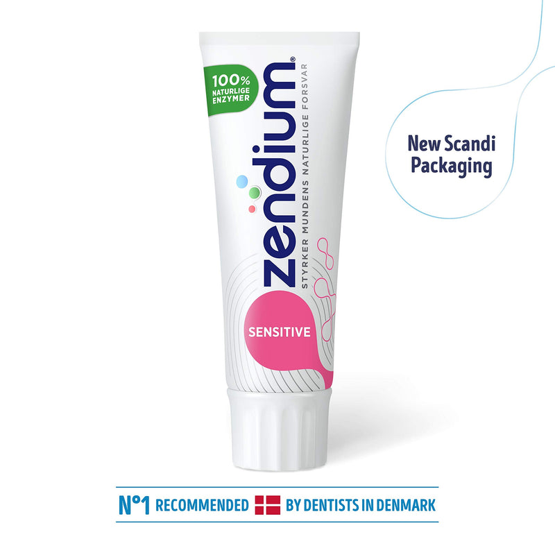 [Australia] - Zendium Sensitive Toothpaste 75ml - contains natural antibacterial enzymes and proteins - natural protection - suitable for sensitive teeth - SLS free, Triclosan free, 75 ml (Pack of 1) 