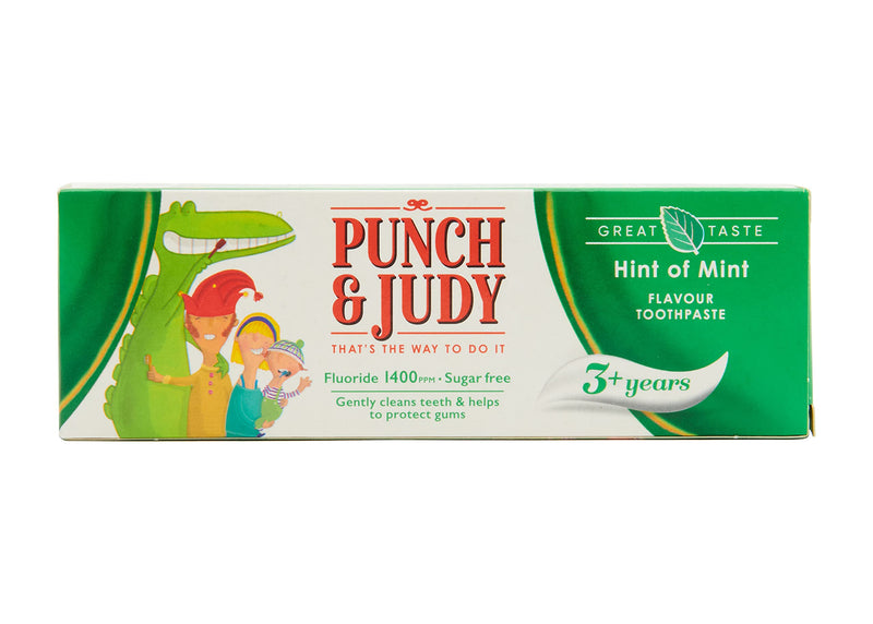 [Australia] - Punch & Judy Kids Toothpaste - Hint of Mint Flavour, 3+ Years, Fluoride, Sugar Free 50ml (Pack of 1) 