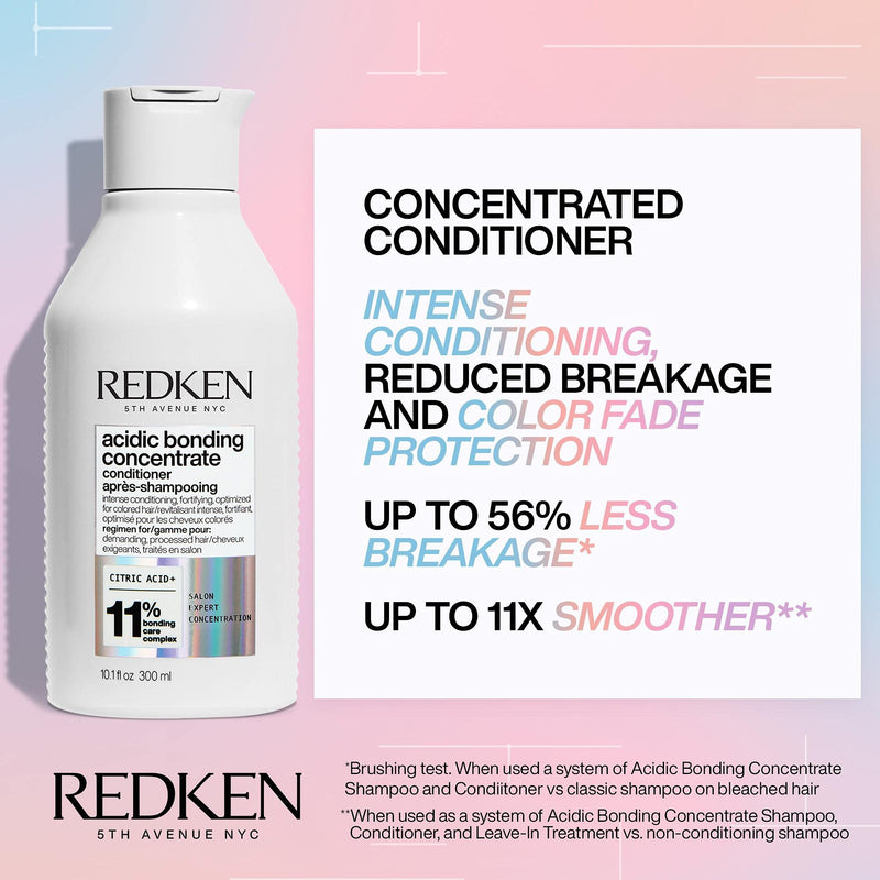 [Australia] - Redken | Acidic Bonding Concentrate | Conditioner | For Dry, Damaged & Colour-Treated hair |Strengthens, Conditions & Protects | 300ml 