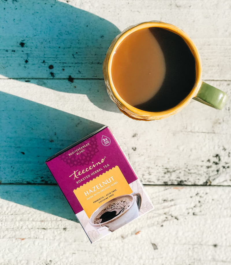 [Australia] - Teeccino Herbal Tea – Hazelnut – Rich & Roasted Herbal Tea That’s Caffeine Free & Prebiotic for Natural Energy, 25 Tea Bags 25 Count (Pack of 1) 