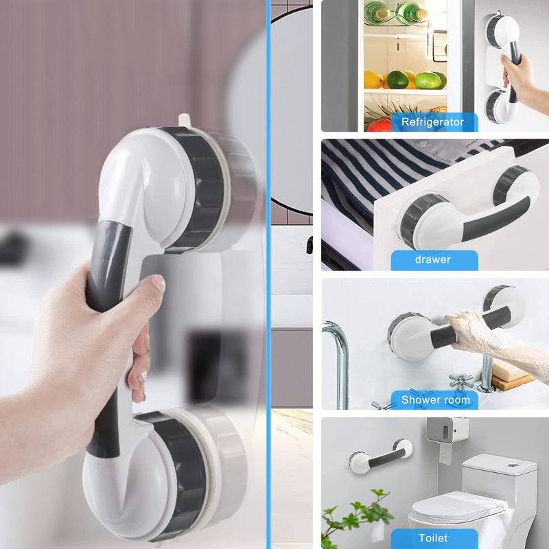 [Australia] - Newthinking Suction Grab Rails for Bathroom, Portable Shower Suction Handle with Rotary Lock, Powerful Suction Grab Rails for Bath Bathtub and Glass Door 