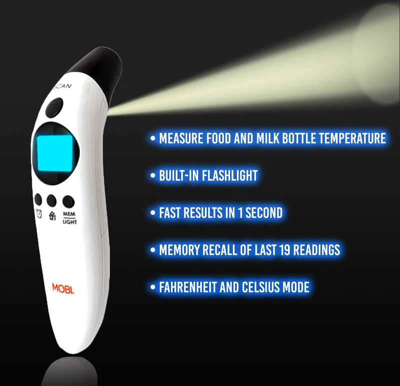 [Australia] - MOBI DualScan HEALTH CHECK Ear & Forehead Thermometer with Medication Reminder 