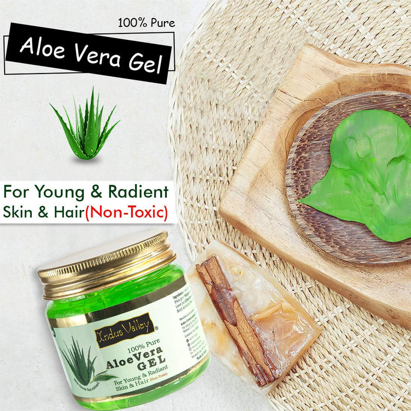 [Australia] - Indus Valley Aloe Vera Gel For Skin & Hair | Aloe Vera Gel Moisturizes Skin | Soothes irritated Skin Caused by Sunburn | Nourishes Hair 175 ml 5.92 Fl Oz (Pack of 1) 