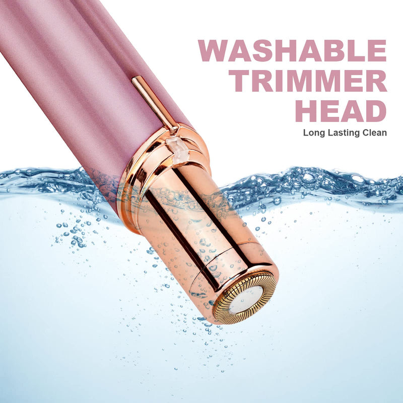 [Australia] - URAQT Facial Hair Remover for Women, Painless Face Hair Trimmer, Rechargeable Mini Epilator Lady Shaver Portable Electric Razor for Lips Face Body Peach Fuzz 
