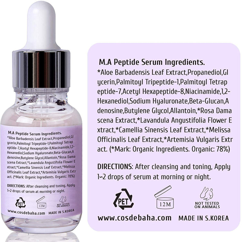 [Australia] - Peptide Complex Facial Serum with Matrixyl 3000 & Argireline - Anti Aging & Wrinkles - Heals and Repairs Skin + Instantly Ageless for Face + Gluten Free, 1 Fl Oz 1 Fl Oz (Pack of 1) 