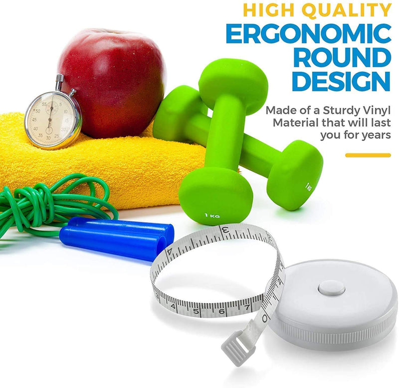 [Australia] - Body Tape Measure -(4-Pack) Measuring Tape Fat Weight Monitors, (Inches & cm) Retractable Tape Measure Ruler for Accurate Body Fat Calculator Helps Calculate Fitness Body Measurements 
