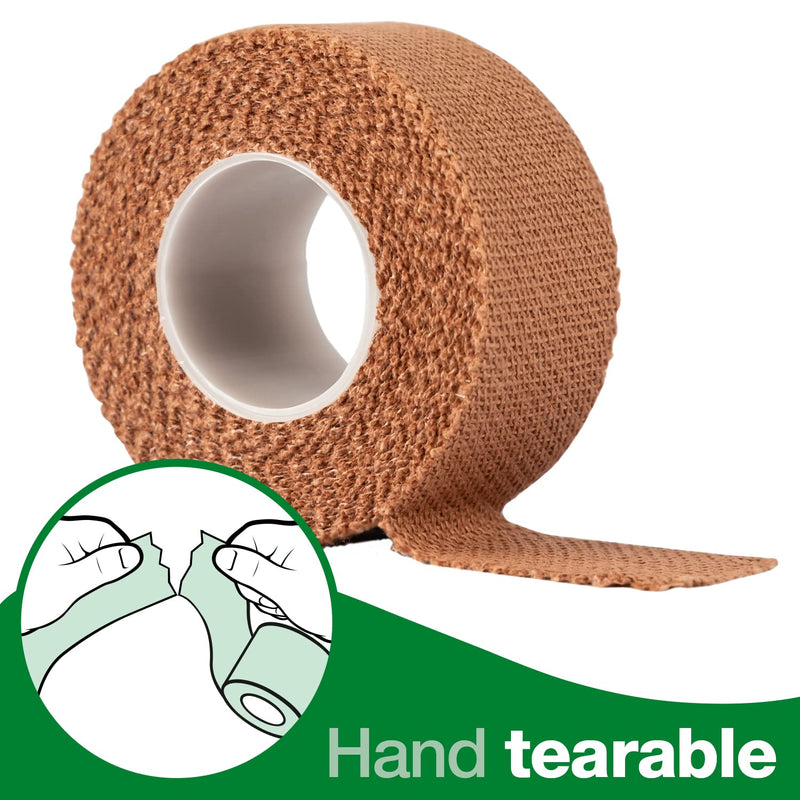 [Australia] - HypaBand Tan EAB First Aid Tape Tearable Strapping First Aid Tape, Small (2.5 cm x 4.5 m) - Pack of 3 Rolls 