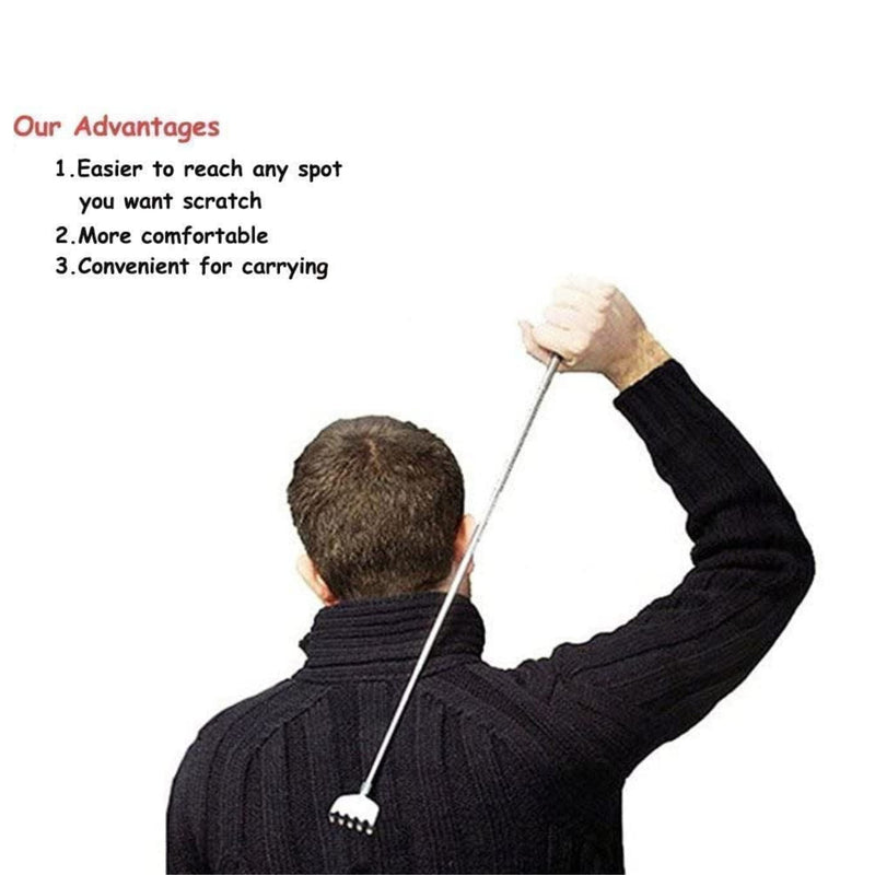 [Australia] - Back Scratcher, Bear Claw Telescopic Back Massager Tool with Soft Rubber Handles, Extendable Telescope Backscratcher Eliminating Back Itching for Both Human and Pets (Purple) Purple 