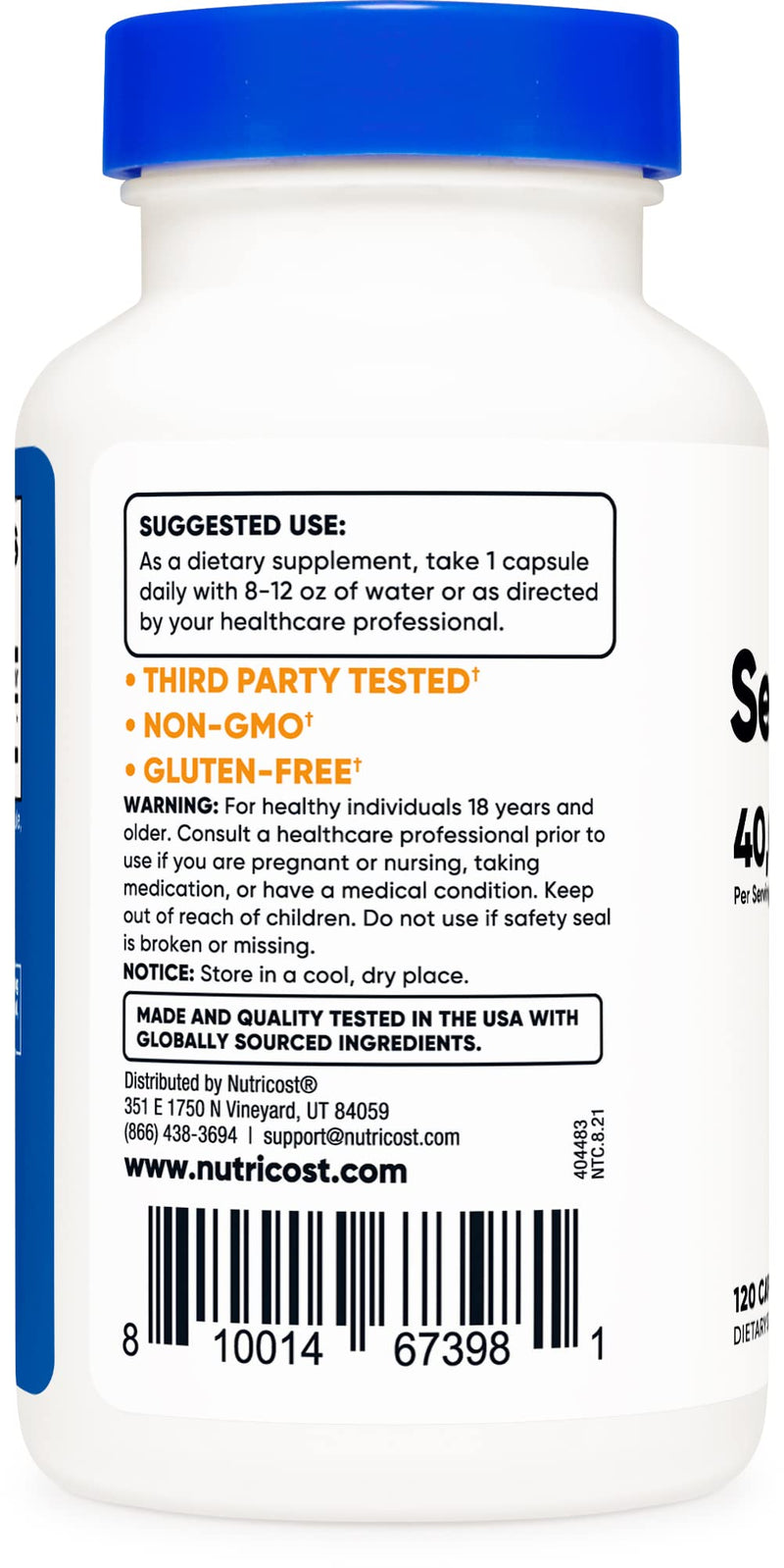 [Australia] - Nutricost Serrapeptase 40,000 SPU, 120 Capsules - Gluten Free, Non-GMO, and Vegetarian Friendly 
