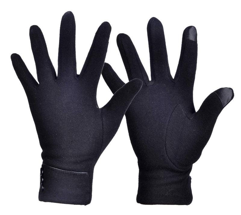 [Australia] - Outrip Womens Lady Winter Warm Gloves Touch Screen Phone Windproof Lined Thick Gloves Black 