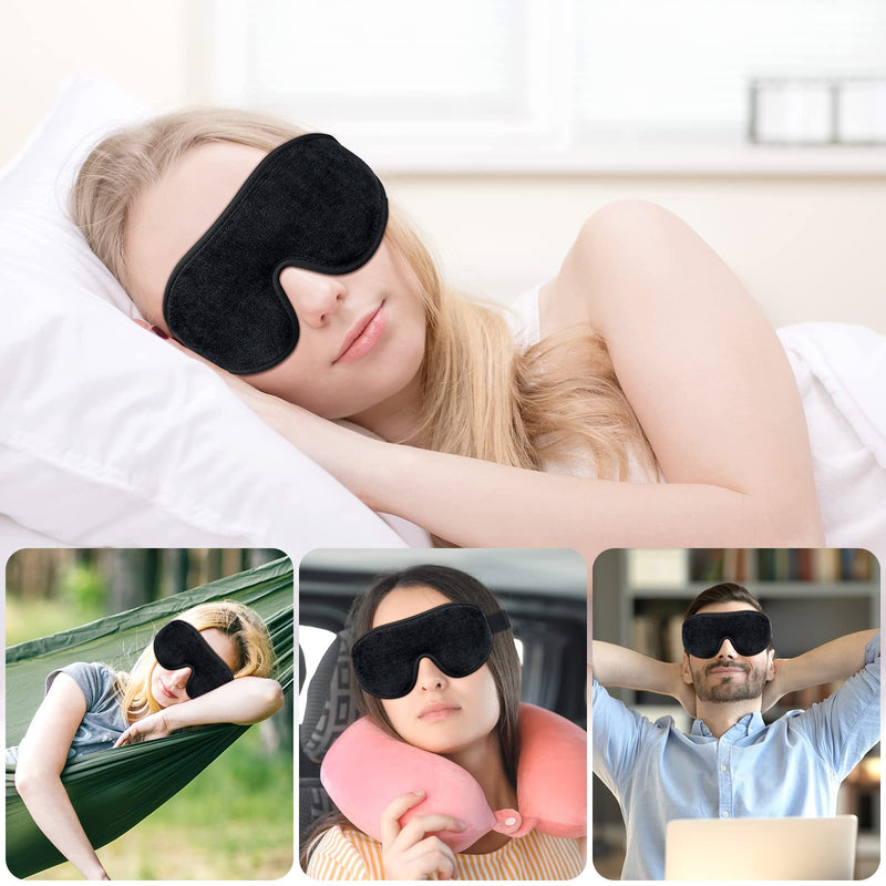 [Australia] - 3D Contoured Sleep Mask, Eye Mask, Gritin Light-Blackout Design Eye Zero-Pressure 3D Sleeping Mask, Ultra Soft & Comfortable Eye Blinder with Adjustable Strip and Ear Plug for Men, Women and Kids 