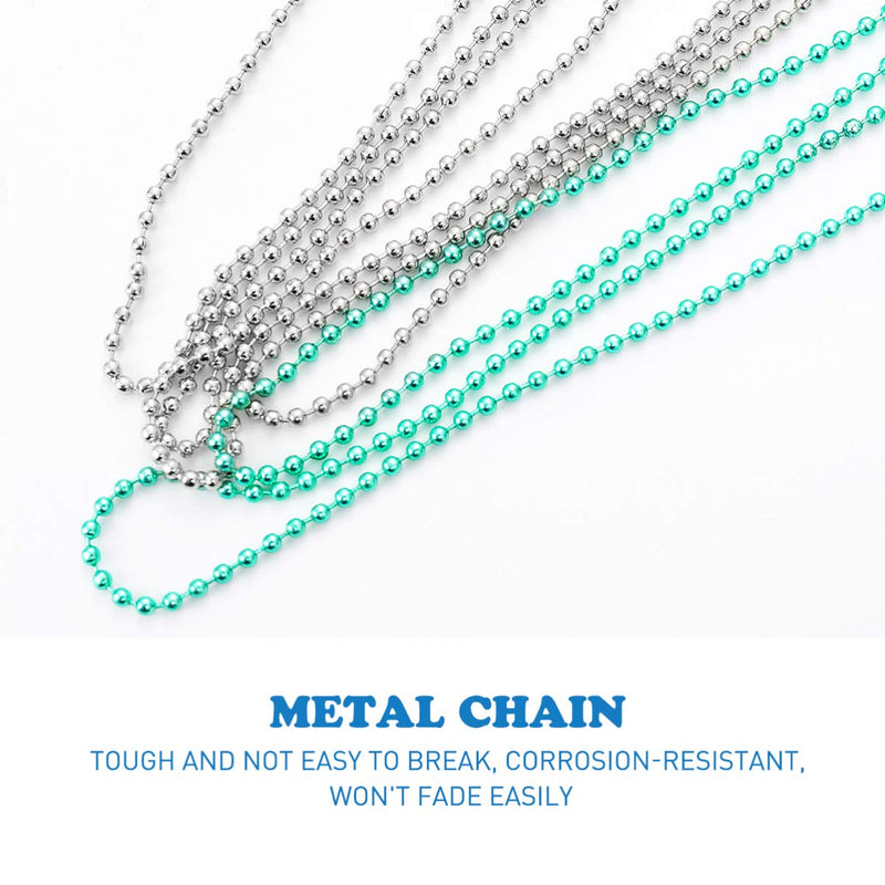 [Australia] - IMIKEYA 6 Pcs Dental Ball Chain Clips Metal Flexible Adjustable Adult Towel Napkin Holder Neck Strap for Baby Elderly 