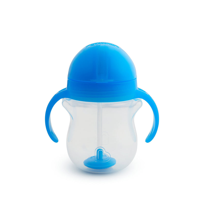 [Australia] - Munchkin Click Lock Tip and Sip Weighted Flexi Straw Trainer Cup (7 oz/207 ml, Blue) 