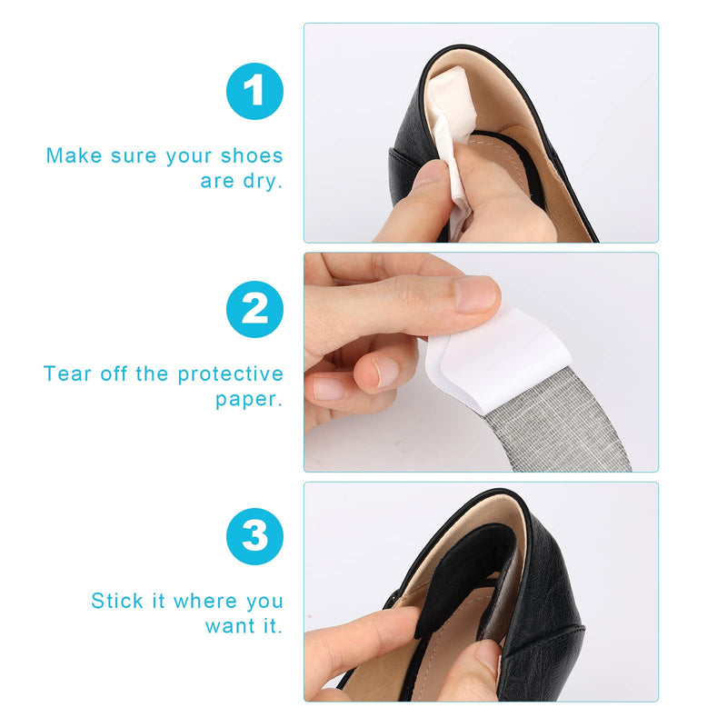 [Australia] - LUTER 2pairs Heel Pads, Soft Heel Cushion Inserts Shoes Too Big Inserts Heel Cushion Pads Self Adhesive Shoe Pads Heel Grips Heel Protectors Heel Inserts for Women Men Most Shoes (Apricot, Black) 