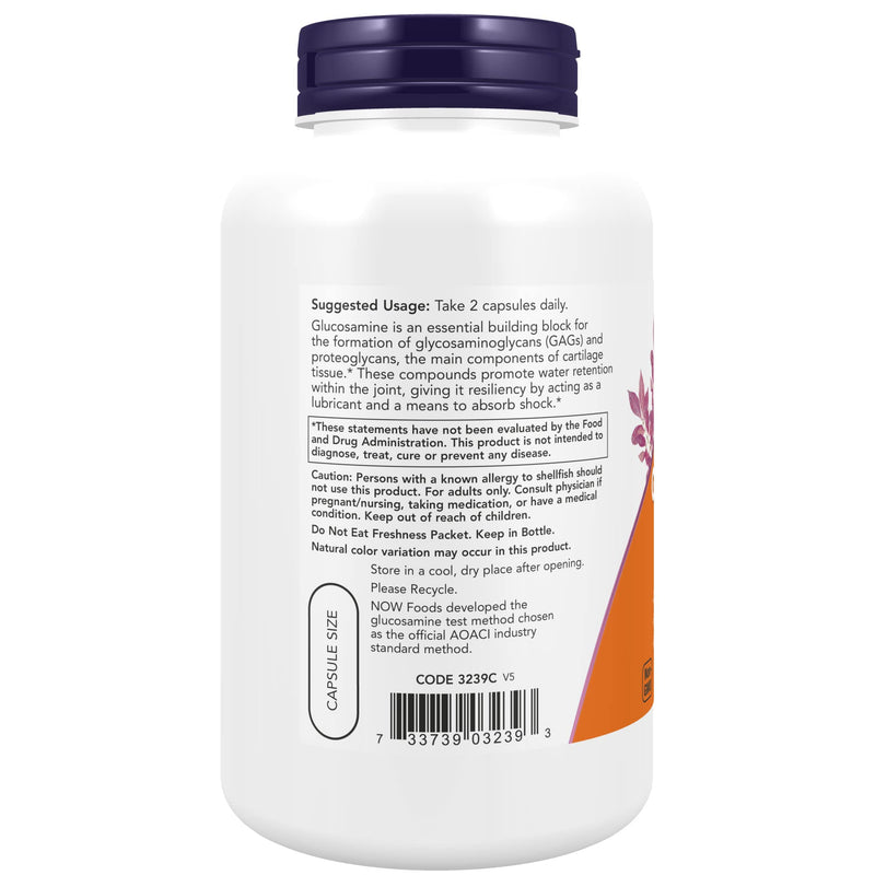 [Australia] - NOW Supplements, Glucosamine '1000', with UL Dietary Supplement Certification, 1 g Per Capsule, 180 Veg Capsules 