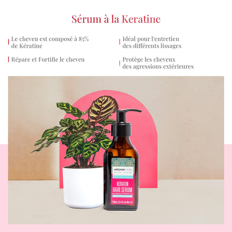 [Australia] - Arganicare Keratin Repairing Hair Serum with Certified Organic Oil of Argan to strengthen and thicken. 100ml Coconut 