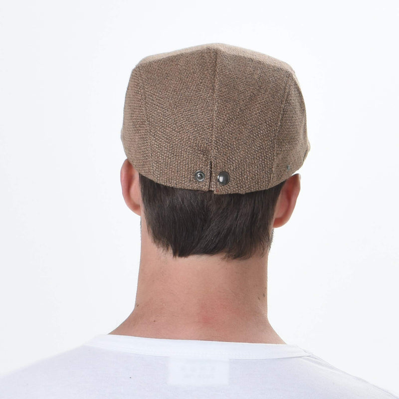 [Australia] - WITHMOONS Ivy Cap Straw Weave Linen-Like Cotton Cabbie Newsboy Hat MZ30038 One Size Brown 